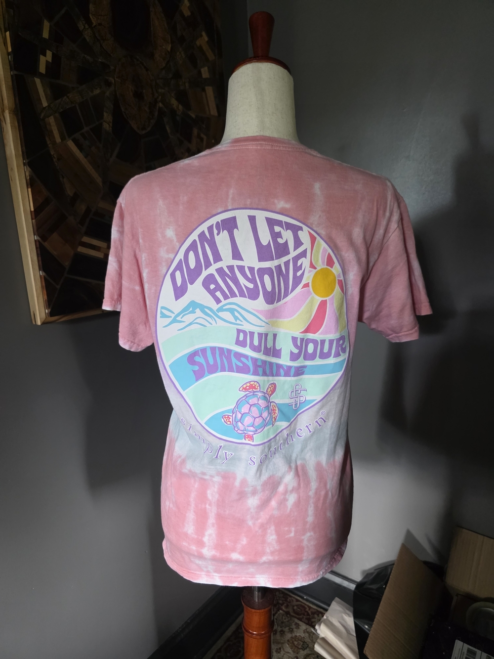 Don't Let Anyone Dull Your Sunshine Tie-Dye Tee - Pink Size M